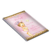 Gastboek Princess Baby shower Pink Blonde Girl Notitieboek (Rechterzijde)