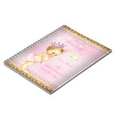 Gastboek Princess Baby shower Pink Blonde Girl Notitieboek (Linkerzijde)