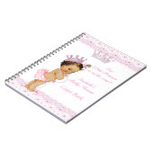 Gastboek Princess Baby shower Roze Wit Notitieboek (Linkerzijde)