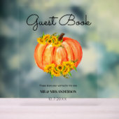 Gastboek Pumpkin Fall Wedding Acryl Bord (Neutraal)