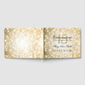 Gastboek Quinceanera Gold Bokeh Lights Gastenboek (Volledig)