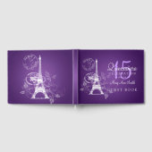 Gastboek Quinceanera Party Paris Paarse Gastenboek (Volledig)