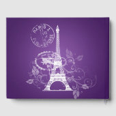 Gastboek Quinceanera Party Paris Paarse Gastenboek (Achterkant)