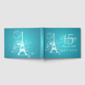 Gastboek Quinceanera Party Paris Turquoise Gastenboek (Volledig)