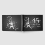 Gastboek Quinceanera Party Paris Zwart Gastenboek (Volledig)