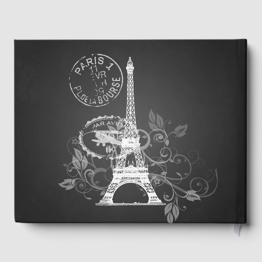 Gastboek Quinceanera Party Paris Zwart Gastenboek (Achterkant)