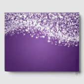 Gastboek Quinceanera Party Sparkling Wave Paarse Gastenboek (Achterkant)