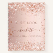 Gastboek Quinceanera roos gouden doorsnee Notitieboek (Voorkant)