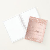 Gastboek Quinceanera roos gouden doorsnee Notitieboek (Binnen)