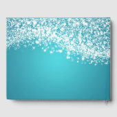 Gastboek Quinceanera Sparkling Wave Turquoise Gastenboek (Achterkant)