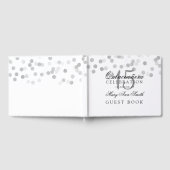 Gastboek Quinceanera Zilveren Folie Glitter Lights Gastenboek (Volledig)