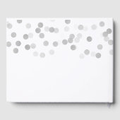 Gastboek Quinceanera Zilveren Folie Glitter Lights Gastenboek (Achterkant)