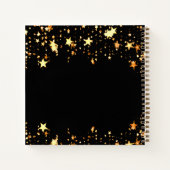 Gastboek Quinceanera zwart gouden sterren Notitieboek (Achterkant)