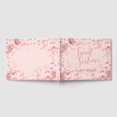 Gastboek Roos Gold Blush Sweet 16 Glitter Confett Gastenboek (Volledig)