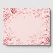 Gastboek Roos Gold Blush Sweet 16 Glitter Confett Gastenboek (Achterkant)