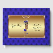 Gastboek Royal Blue Boy, gastenboek baby shower (Voorkant)