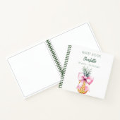 Gastboek roze boog ananas verjaardagsfeestje notitieboek (Binnen)