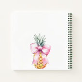 Gastboek roze boog ananas verjaardagsfeestje notitieboek (Achterkant)