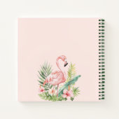 Gastboek roze flamingo verjaardagsfeestje notitieboek (Achterkant)