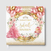 Gastboek Sweet 16 Blush Gold Waterverf Gastenboek (Voorkant)