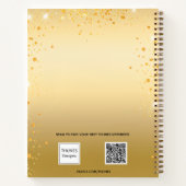 Gastboek Sweet 16 gouden glitterjurk Notitieboek (Achterkant)