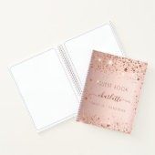 Gastboek Sweet 16 roos gouden bruine glitter Notitieboek (Binnen)