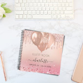Gastboek Sweet 16 roos gouden roze ballonnen Notitieboek
