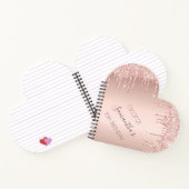 Gastboek Sweet 16 roos gouden roze druppels Notitieboek (Binnen)