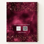 Gastboek Sweet 16 roos goudglitter Notitieboek (Achterkant)