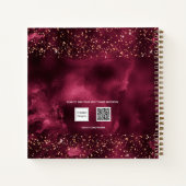 Gastboek Sweet 16 roos goudglitter Notitieboek (Achterkant)