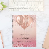 Gastboek Sweet 16 roos goudroze glitter Notitieboek