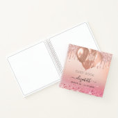 Gastboek Sweet 16 roze roze roze goudglitter Notitieboek (Binnen)