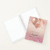 Gastboek Sweet 16 roze roze roze goudglitter Notitieboek (Binnen)