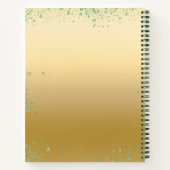 Gastboek Sweet 16 smaragdgroene goudjurk Notitieboek (Achterkant)