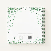 Gastboek Sweet 16 smaragdgroene jurk Notitieboek (Achterkant)