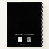 Gastboek Sweet 16 zwart goud luipaard print Notitieboek (Achterkant)