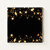 Gastboek Sweet 16 zwart gouden sterren Notitieboek (Achterkant)