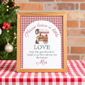 Gastboek teken kerstmarkt Vrijgezellenfeest Poster