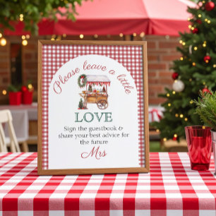 Gastboek teken kerstmarkt Vrijgezellenfeest Poster