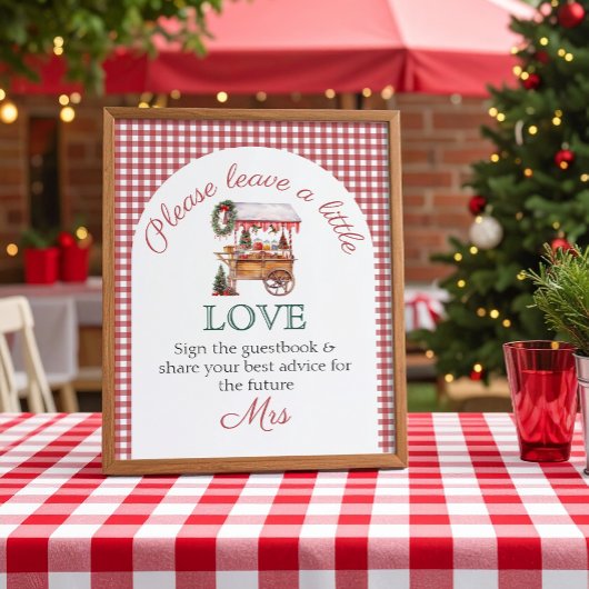 Gastboek teken kerstmarkt Vrijgezellenfeest Poster