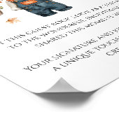 Gastboek Teken Pompoen Rustieke Herfst Baby shower Poster (Hoek)