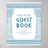 Gastboek teken voor Griekse toga party Poster (Voorkant)