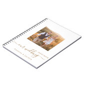 Gastboek trouwfoto wit goud modern notitieboek (Linkerzijde)