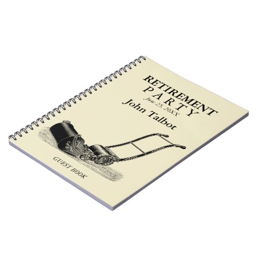 Gastboek  uittredingspartij notitieboek (Linkerzijde)