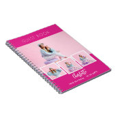 Gastboek verjaardag hot roze foto collage meisje notitieboek (Rechterzijde)