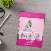 Gastboek verjaardag hot roze foto collage meisje notitieboek