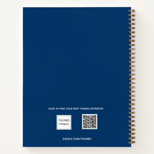 Gastboek verjaardag marine blauwe foto collage notitieboek (Achterkant)