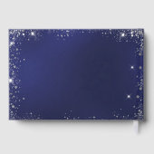 Gastboek verjaardag marine blauwe foto diamanten gastenboek (Achterkant)