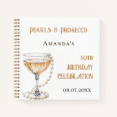 Gastboek verjaardag parel prosecco notitieboek (Voorkant)
