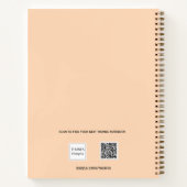 Gastboek verjaardag perzik foto collage notitieboek (Achterkant)